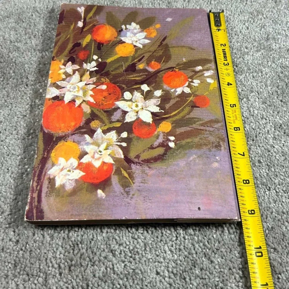 Ambassador Cards Stationery Set Vintage Purple Orange Floral Lap Pack